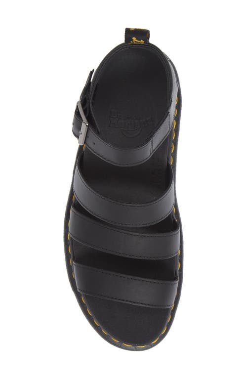 Dr. Martens Dr.martens Hydro Leather Blaire Sandals In Black