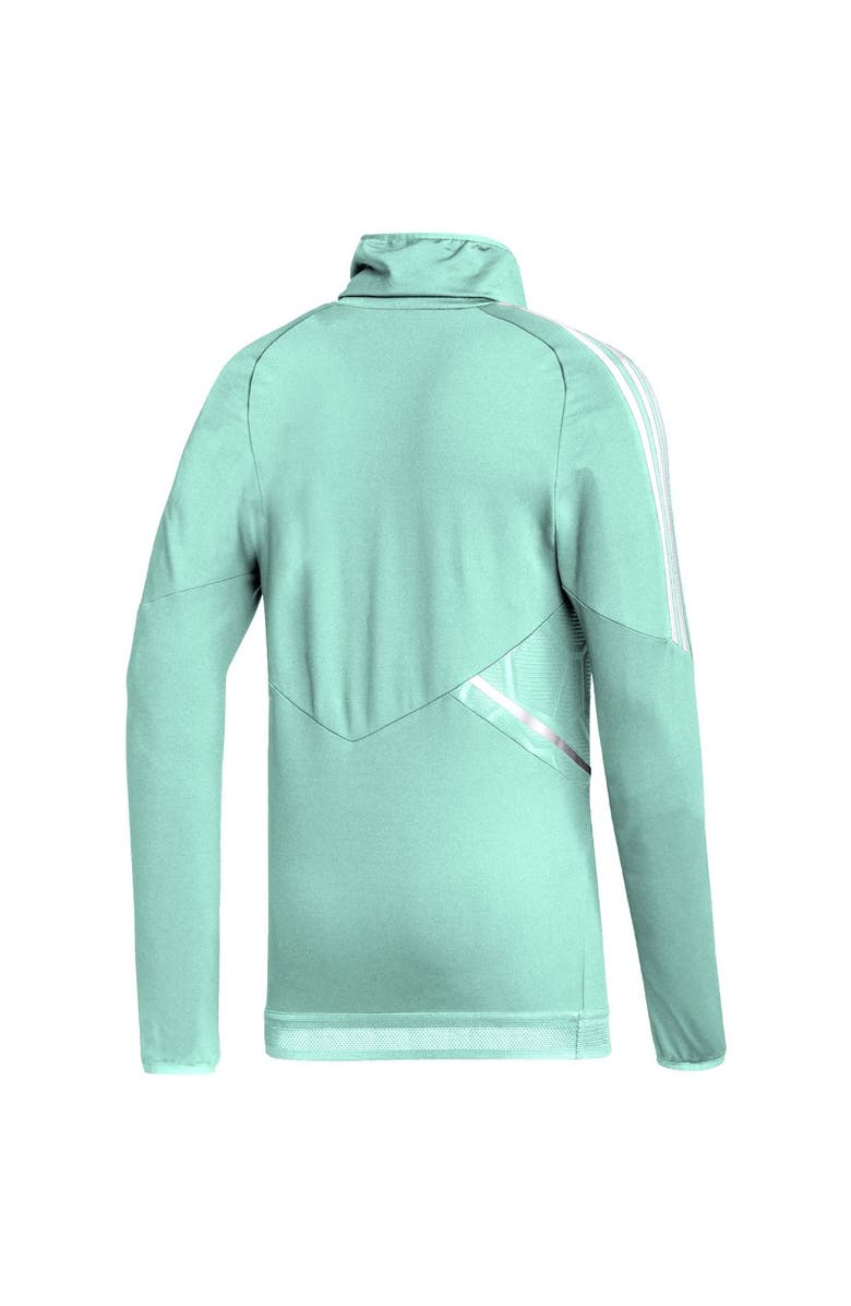 adidas Men's adidas Mint LA Galaxy COLD.RDY Raglan Warmup Pullover Jacket, Alternate, color, 