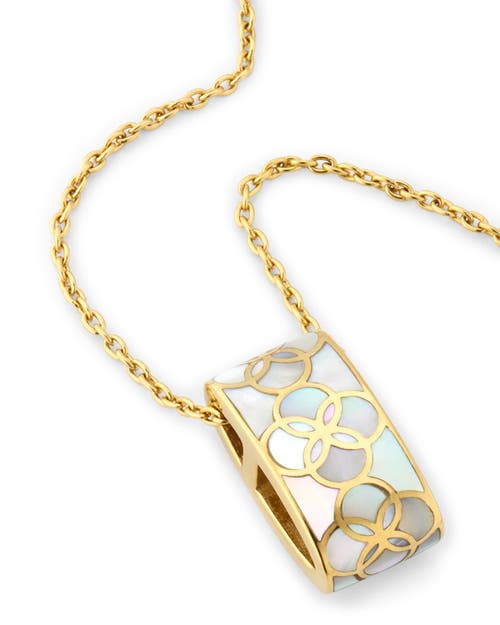 Jan Leslie Sterling With 18k Gold Overlay And Gemstones Drop Pendent Necklace In White