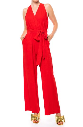 MEGHAN LA MEGHAN LA DISCO STRAIGHT LEG JUMPSUIT