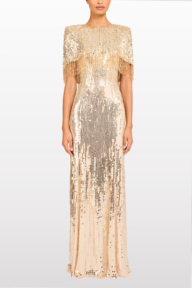 Blake Sequin-Embellished Maxi Dress, Alternate, color, Sugar