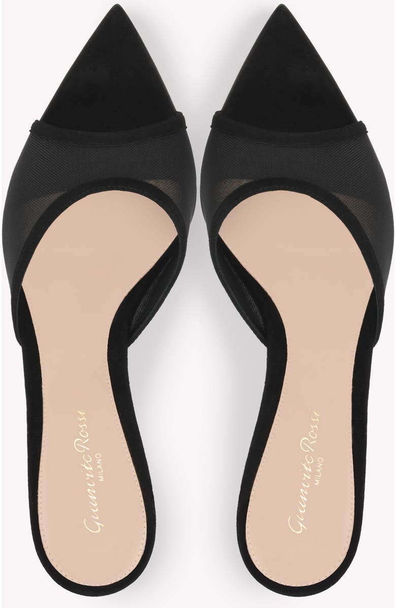 Gianvito Rossi Dorotea Mule 70, Alternate, color, Black Fabric And Suede