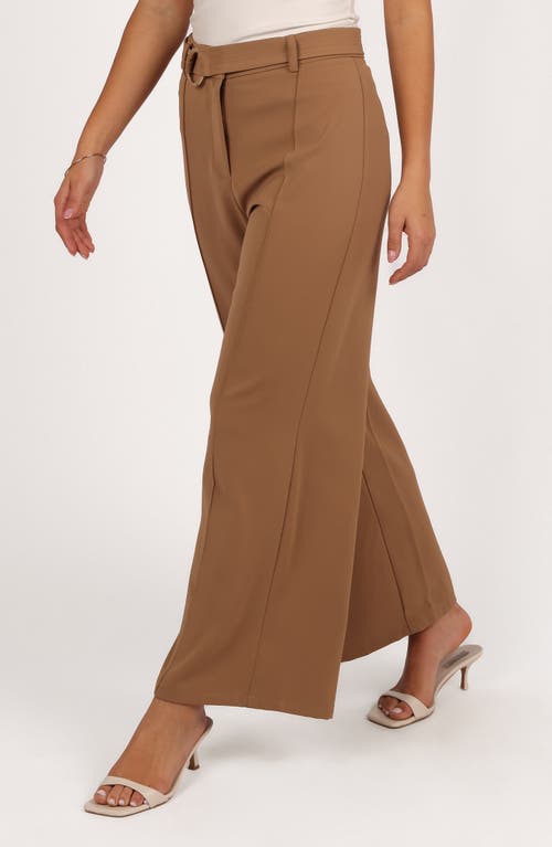 Petal And Pup Petal & Pup Elaine O-ring Belted Wide Leg Pants In Brown