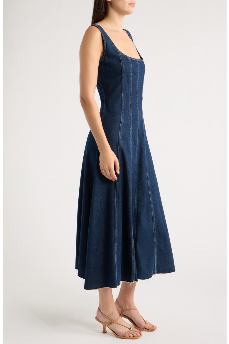 PSA Paneled Cotton Blend Denim Midi Dress, Alternate, color, DATE NIGHT