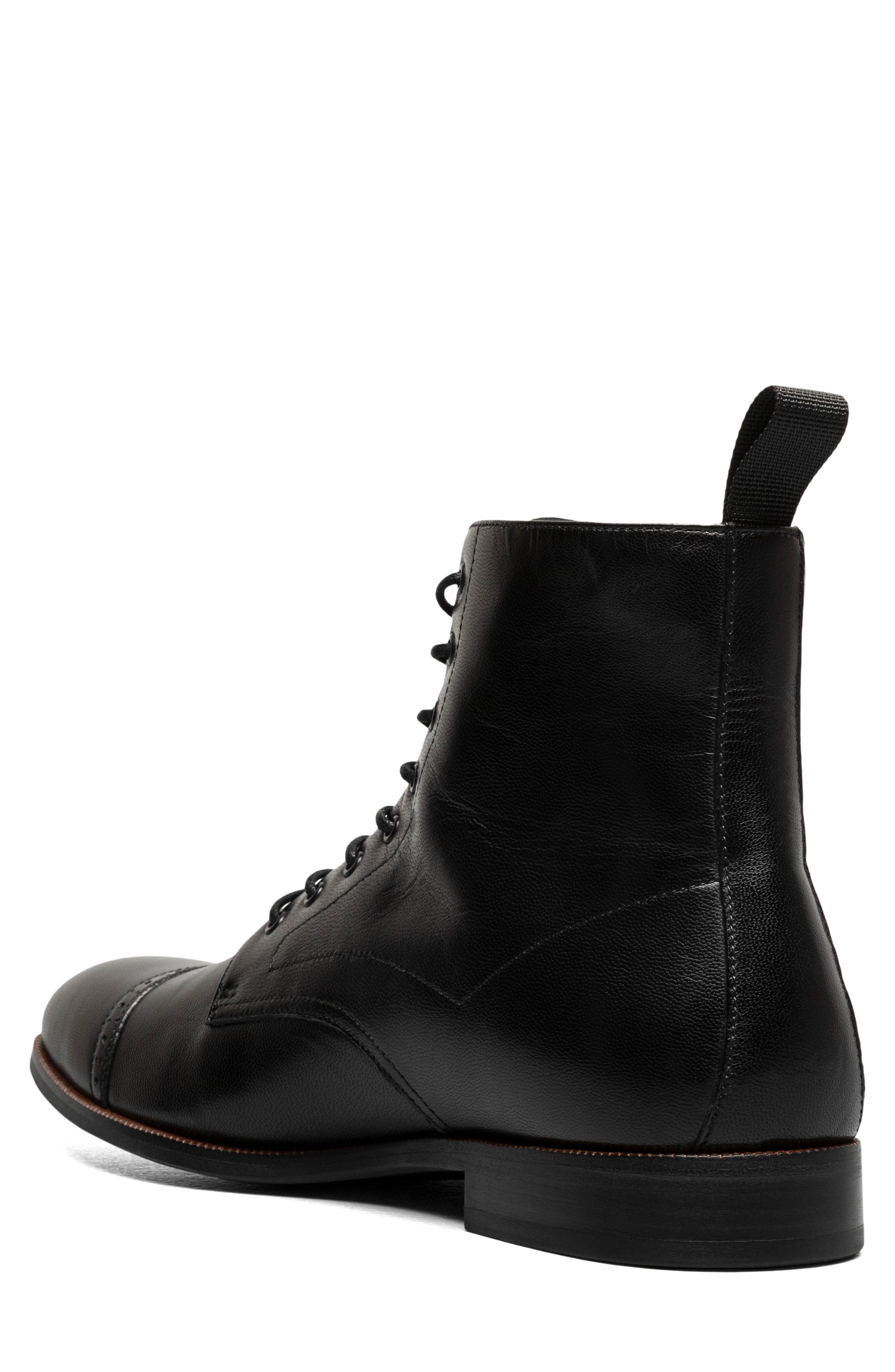 Stacy Adams Henry Cap Toe Boot, Alternate, color, Black