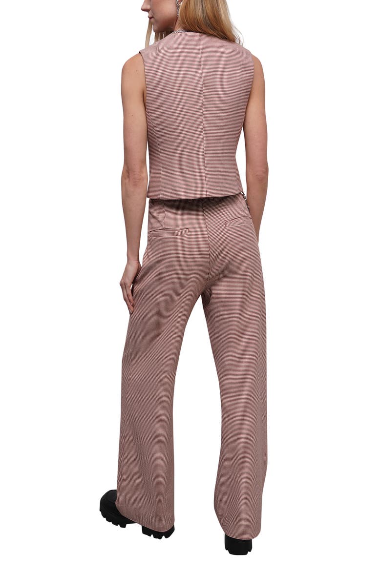 The Empower Houndstooth Wide Leg Trouser, Alternate, color, CINNAMON/OAT