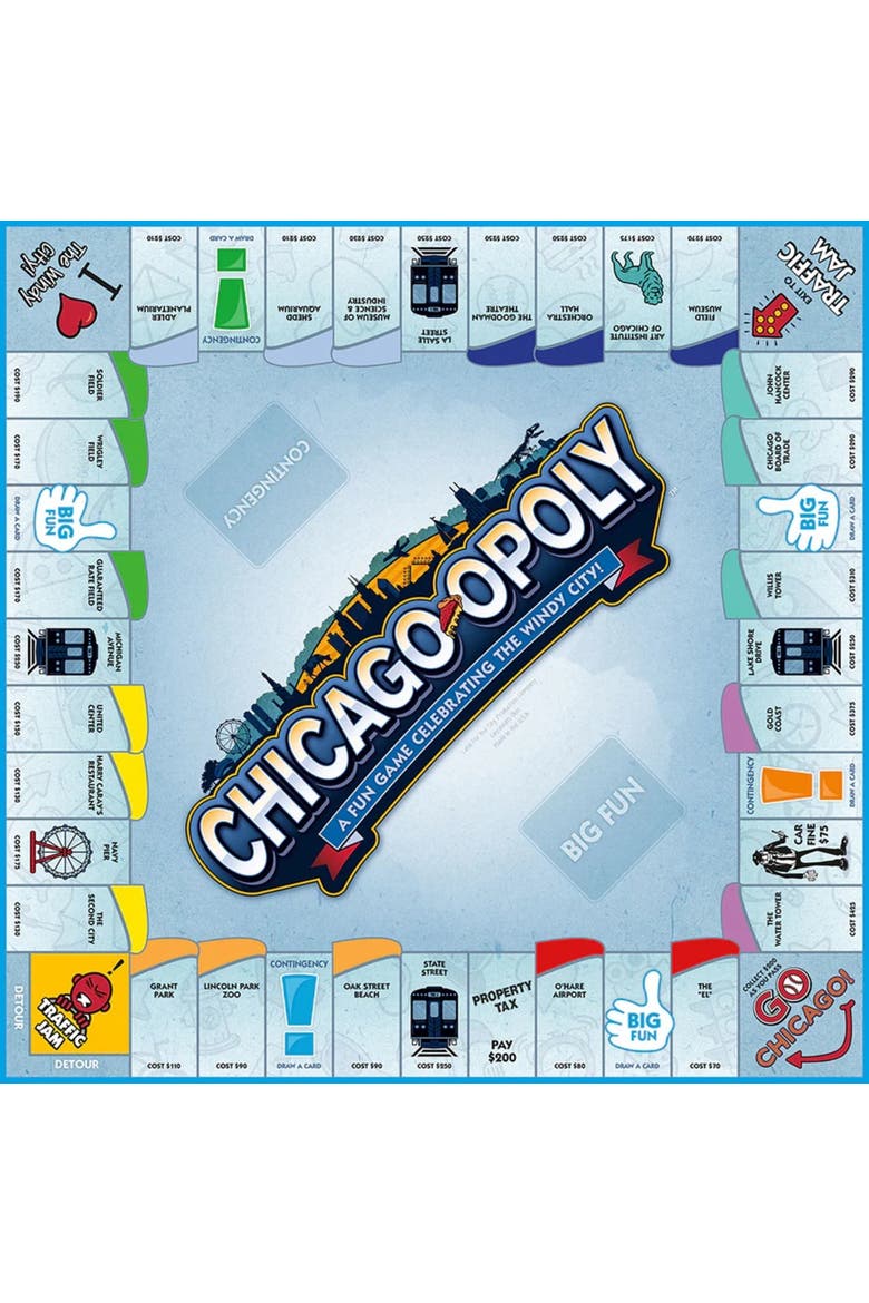 Chicagoopoly Monopoly Board Game, Alternate, color, Multicolored