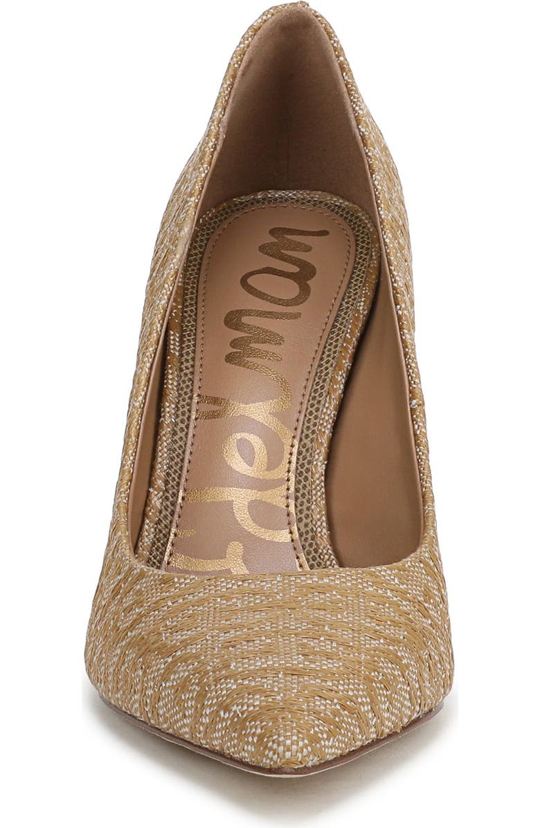 Sam Edelman Hazel Raffia Pointed Toe Pump, Alternate, color, Sand