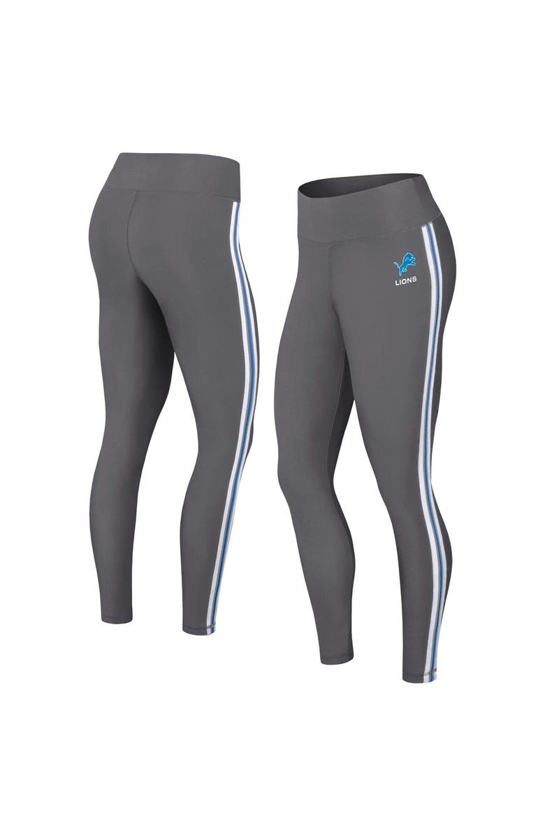 WEAR by Erin Andrews Women's WEAR by Erin Andrews Charcoal Detroit Lions Color Block Leggings, Main, color, 