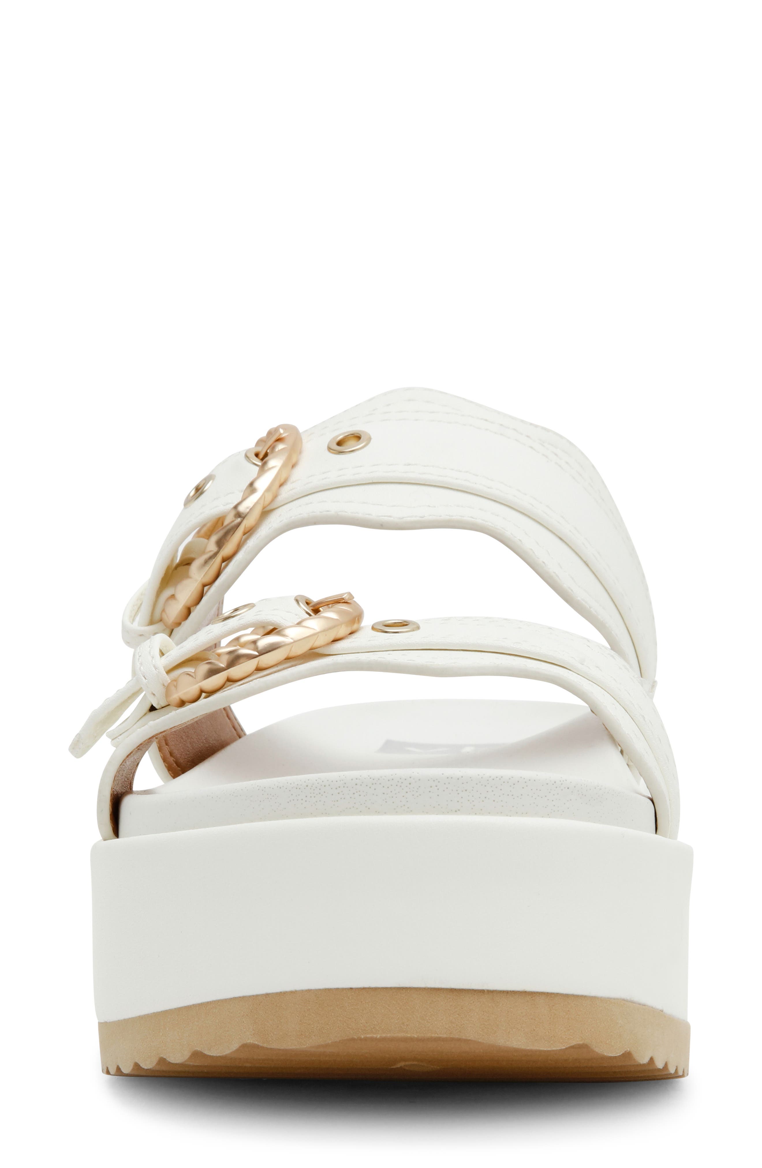 Serpent Platform Slide Sandal, Alternate, color, WHITE SMOOTH