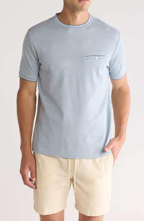 DENIM AND FLOWER Tipped Pocket Short Sleeve T-Shirt