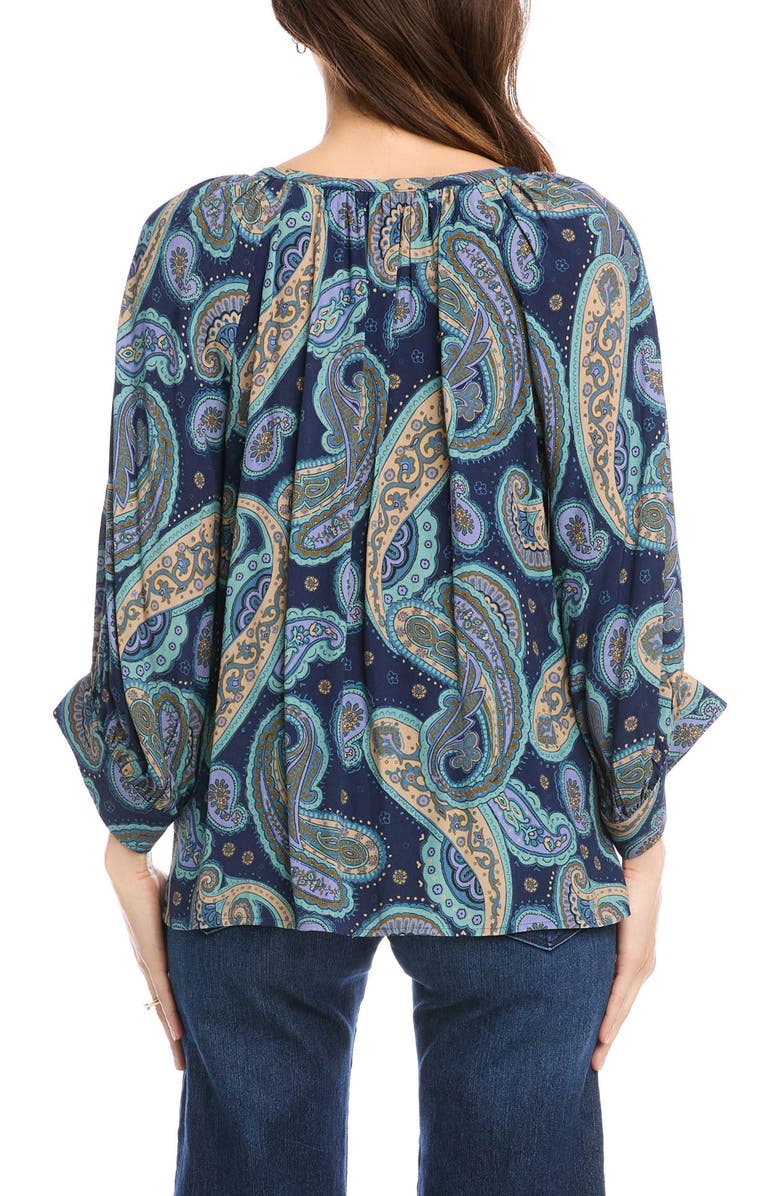 Karen Kane Paisley Blouson Sleeve Top, Alternate, color, Paisley