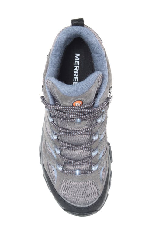 Merrell Womens Suede High Top Hiking Shoes In Granite
