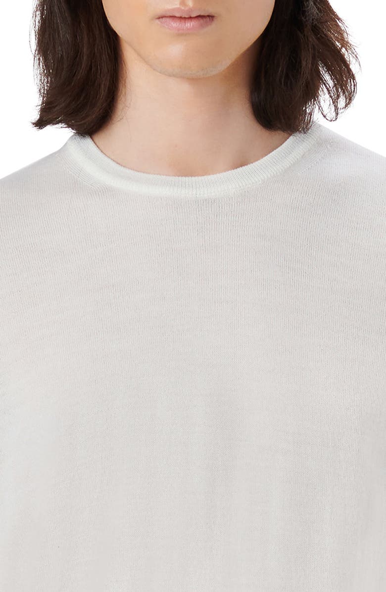 Bugatchi Merino Wool Crewneck Sweater, Alternate, color, Chalk