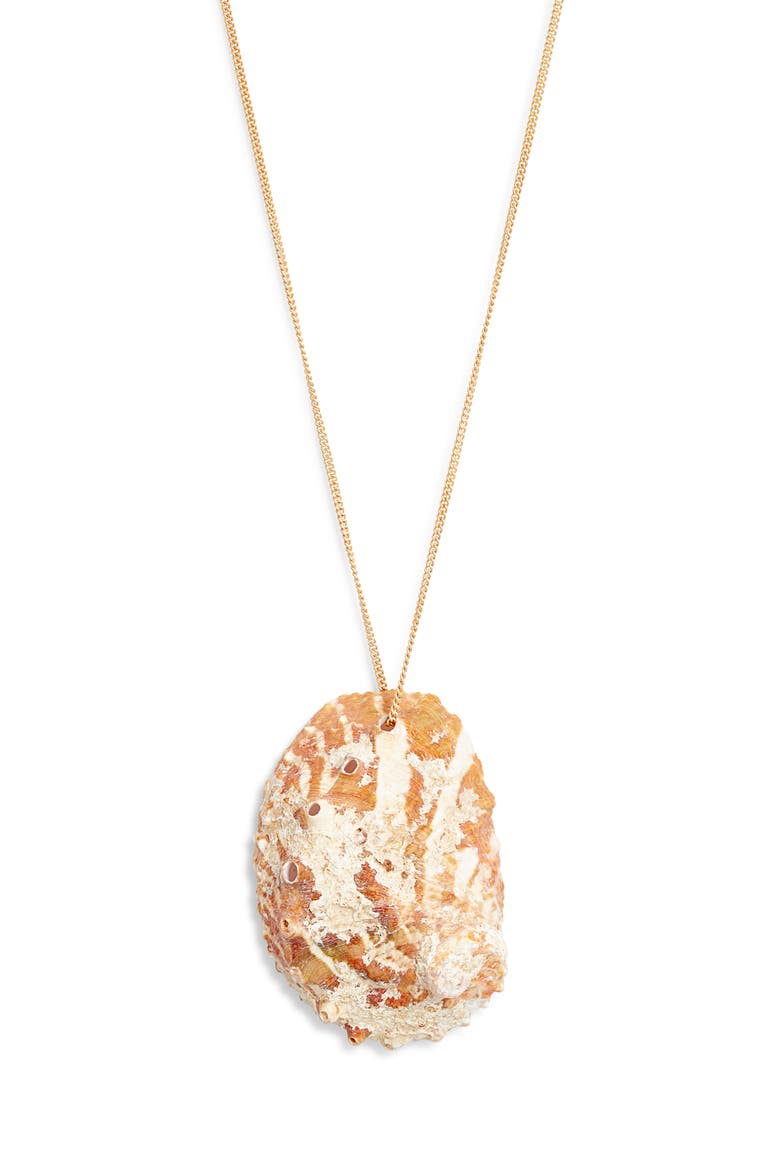 Salty Siren Abalone Necklace, Alternate, color, GOLD