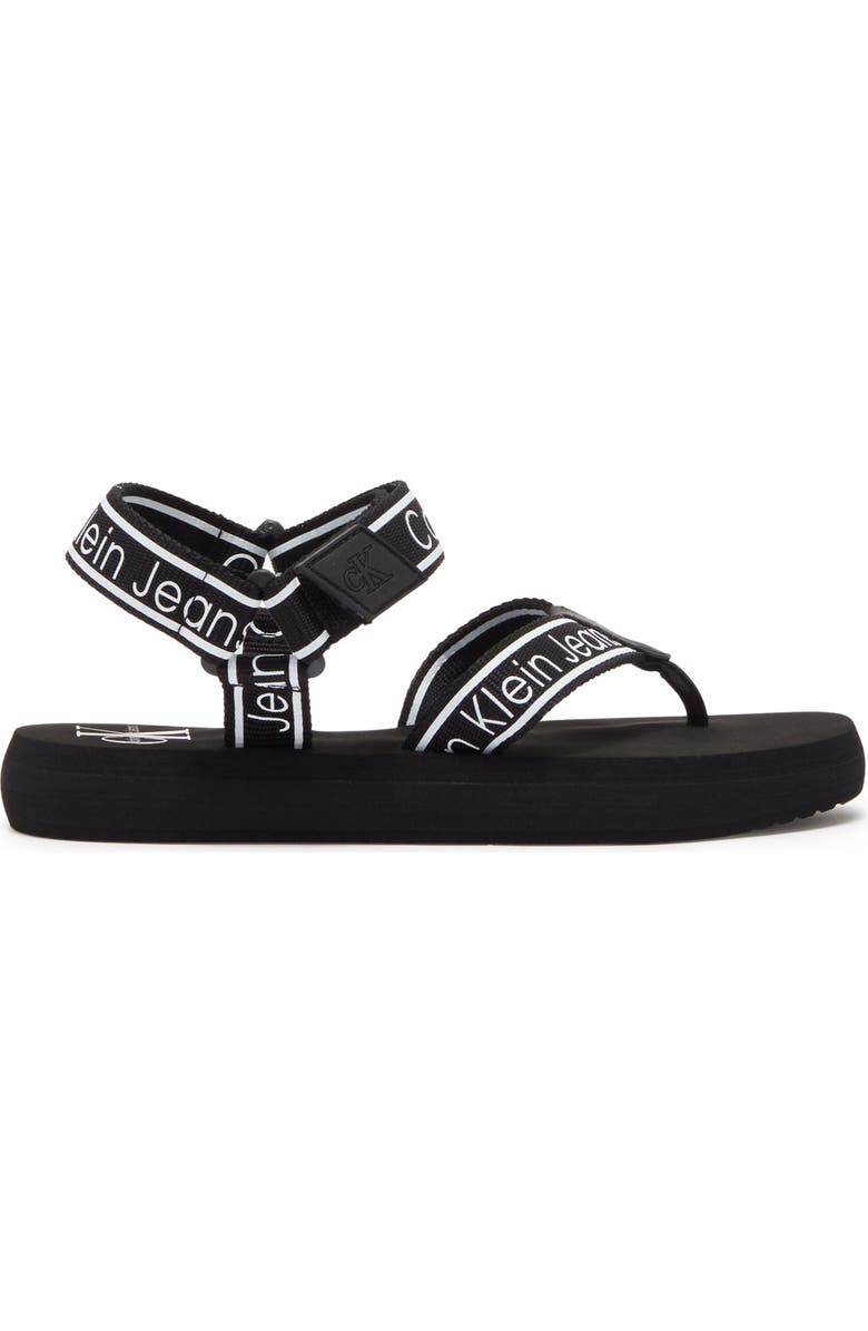 Calvin Klein Mikki Logo Print Sport Sandal, Alternate, color,