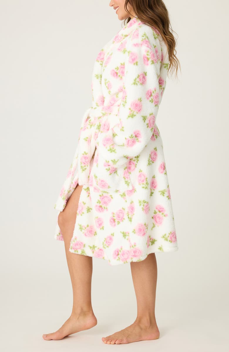 PJ Salvage Let's Get Cozy Plush Robe, Alternate, color, Ivory