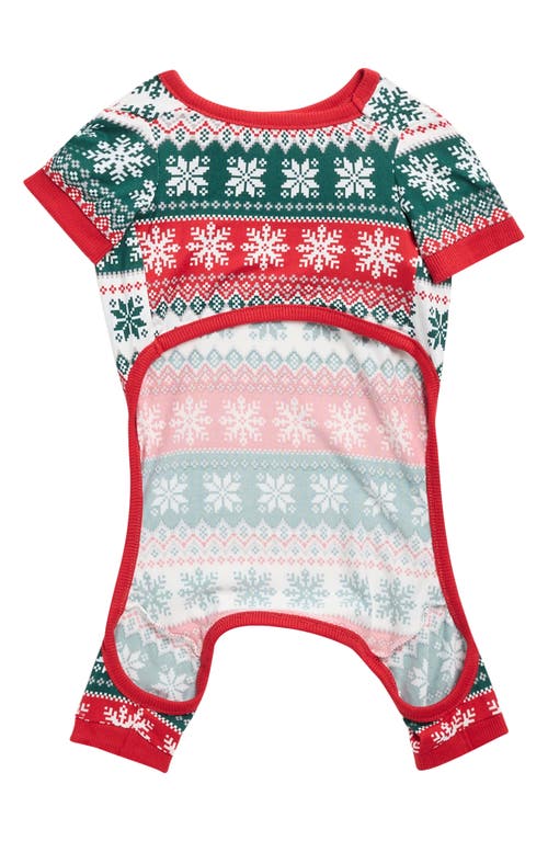 Jaclyn Matching Family Fair Isle Snowflake Dog Pajamas In Multi