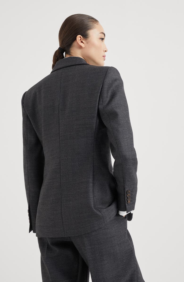 Brunello Cucinelli Chevron blazer, Alternate, color, 