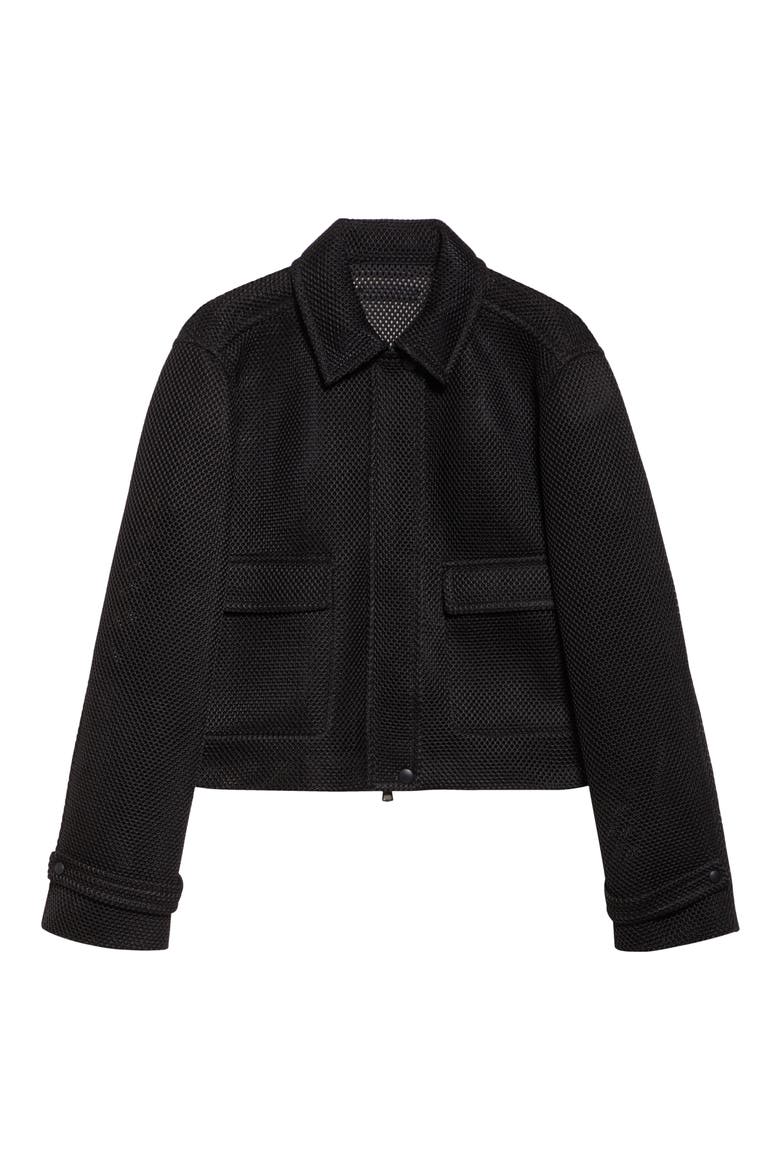 Strenna Technical Mesh Jacket, Alternate, color, BLACK