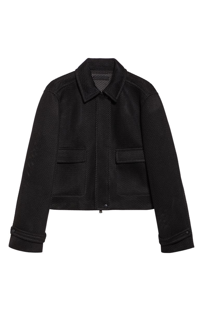 Max Mara Strenna Technical Mesh Jacket, Alternate, color, Black