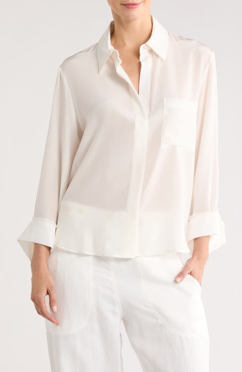 New Morning After Silk Button-Up Shirt