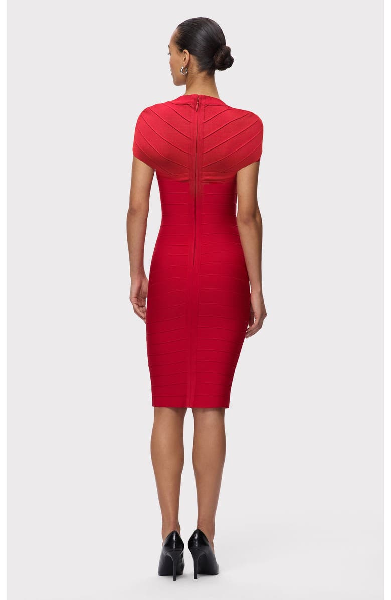Herve Leger The Premiere Dress, Alternate, color, Chili