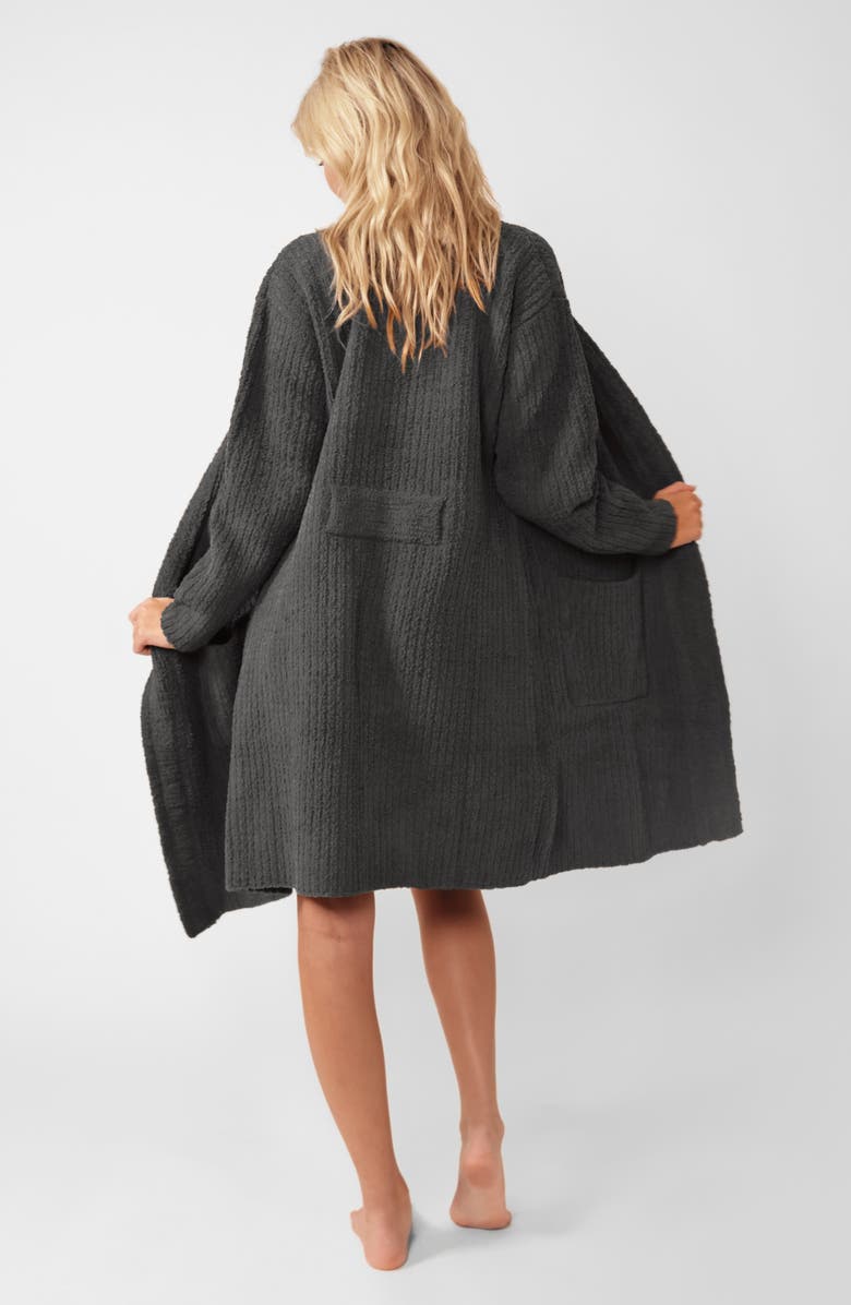 Sunday Citizen Snug Rib Cardigan Robe, Alternate, color, Granite