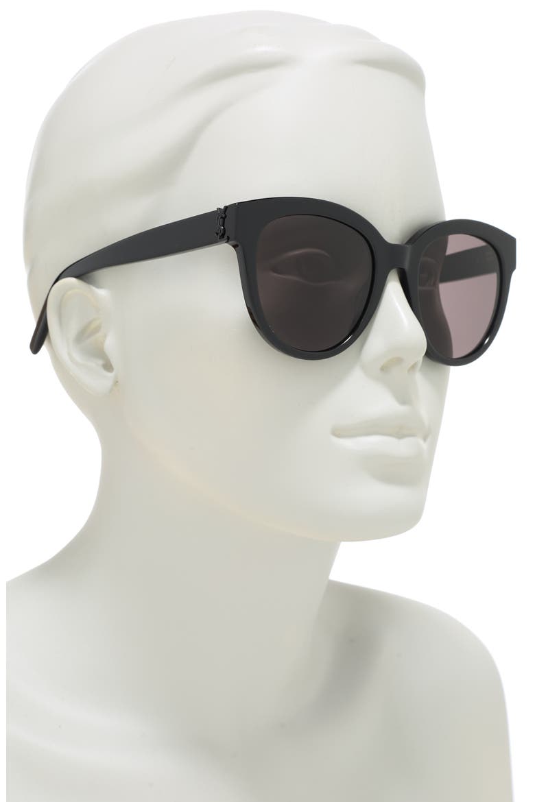 52mm Sunglasses, Alternate, color, BLACK BLACK BLACK