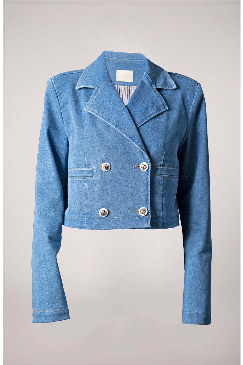 Olivia Cropped Recycled Blazer, Alternate, color, Medium Tel Aviv