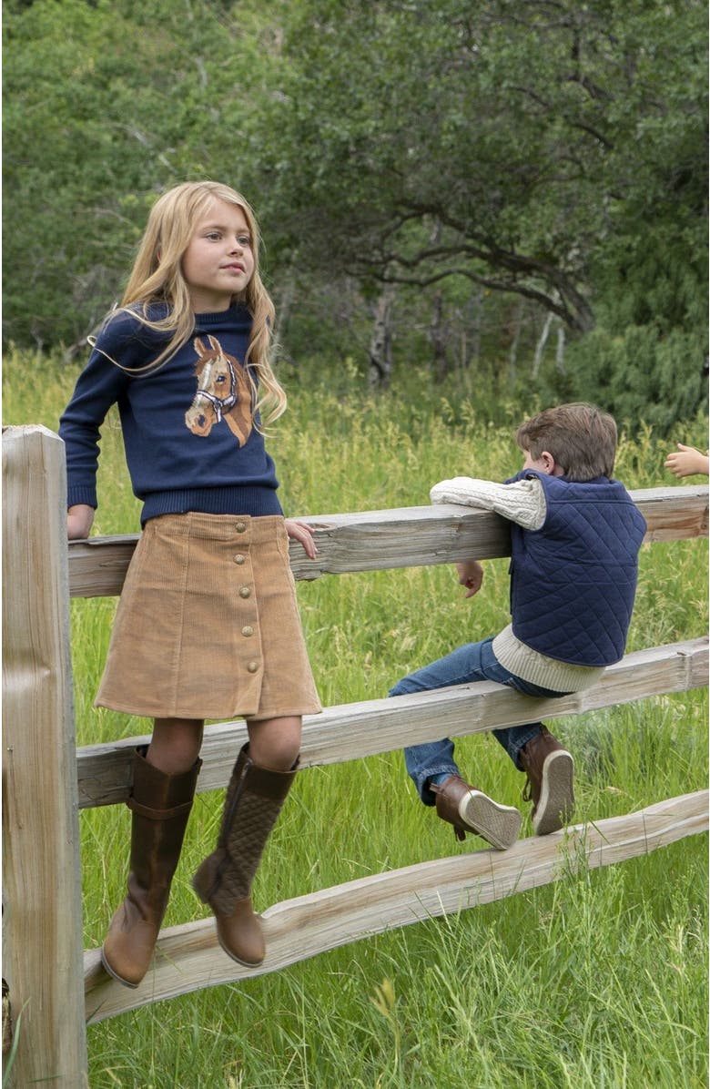 Hope & Henry Baby Girls' A-Line Snap Front Skirt, Infant, Alternate, color, 