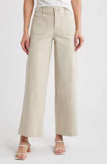 Wit & Wisdom Emma Patch Pocket High Waist Wide Leg Jeans