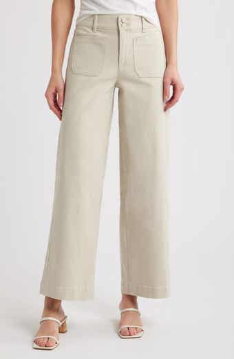 Wit & Wisdom Emma Patch Pocket High Waist Wide Leg Jeans
