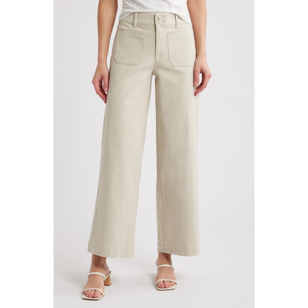 Wit & Wisdom Emma Patch Pocket High Waist Wide Leg Jeans In Birch