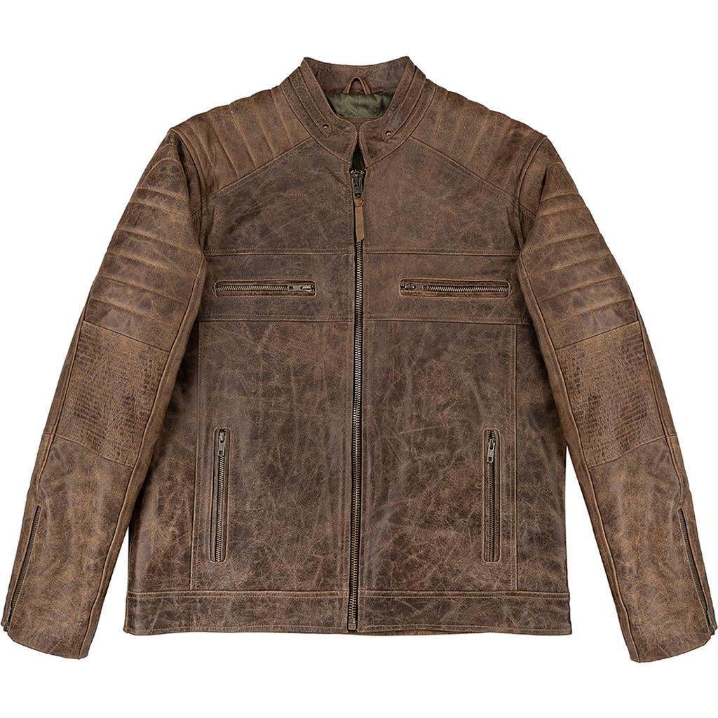 Last Wolf Death Valley Racer Jacket In Brown