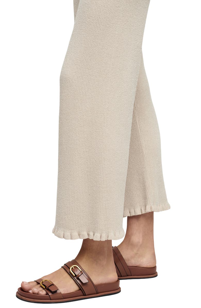 Barefoot Dreams<sup>®</sup> CozyChic<sup>®</sup> Ultra Lite<sup>®</sup> Ruffle Hem Rib Ankle Pants, Alternate, color, Stone