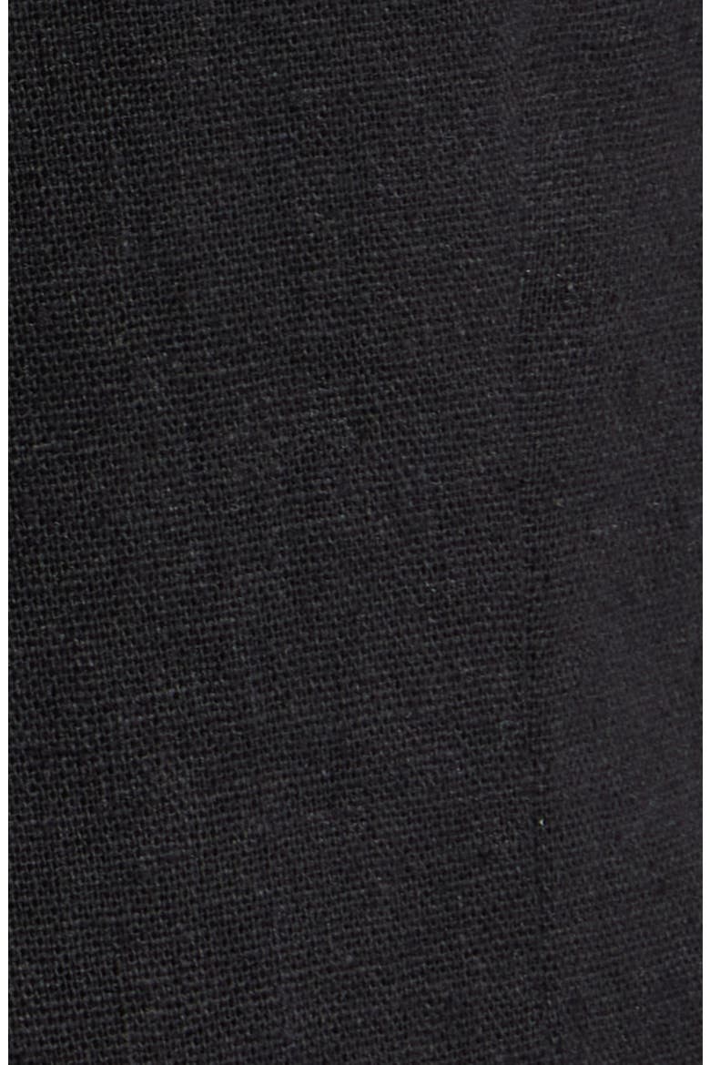 Wesley Linen Blend Button-Up Vest, Alternate, color, BLACK