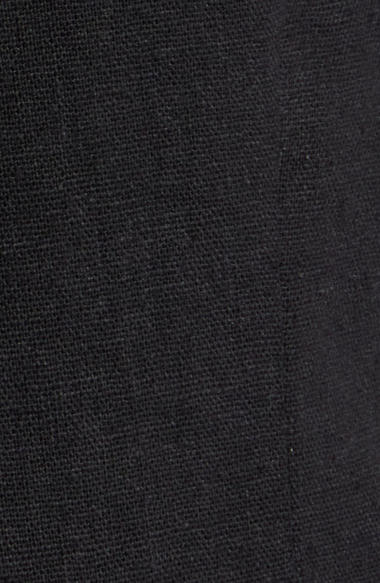 Steve Madden Wesley Linen Blend Button-Up Vest, Alternate, color, Black