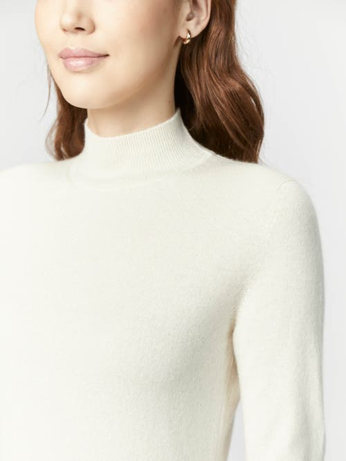 Gobi Mongolian Cashmere Cashmere Mock Neck Sweater In Off White