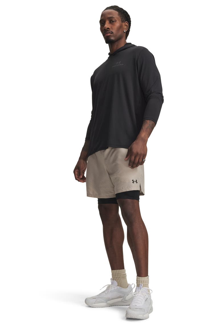 UA Vanish Woven 2.0 2-in-1 Shorts, Alternate, color, 203 TIMBERWOLF TAUPE
