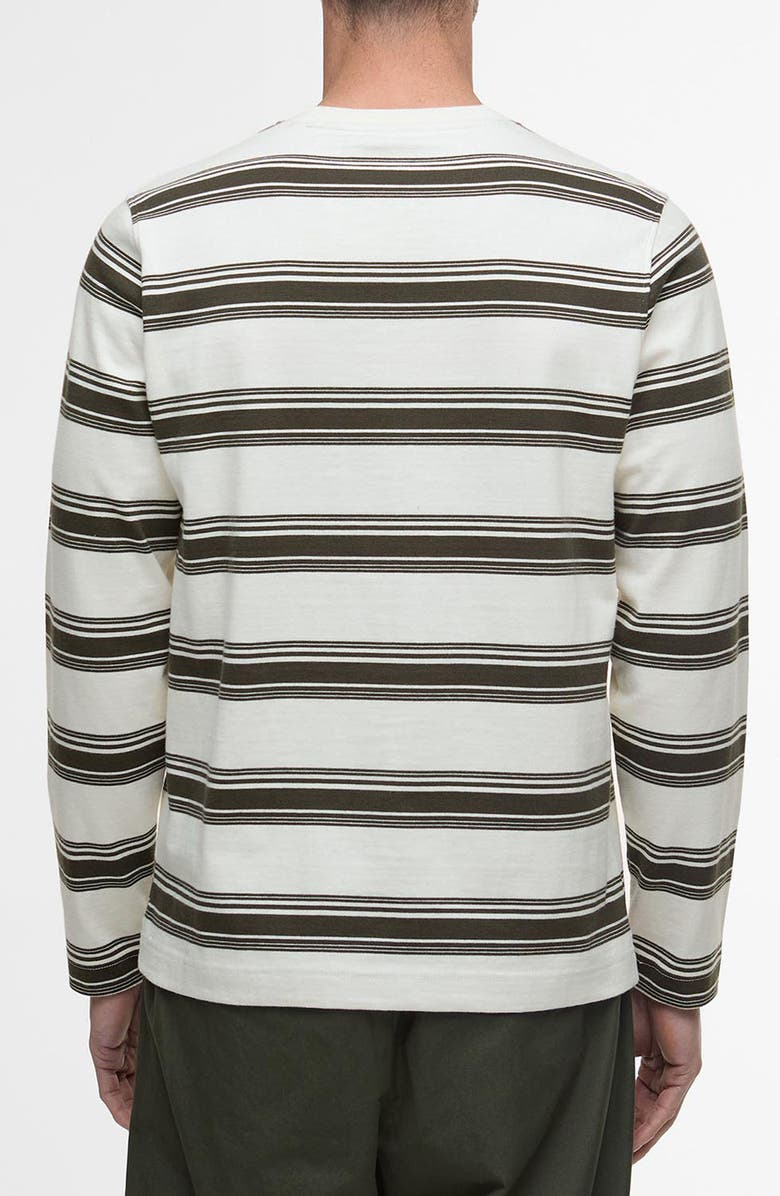 Barbour Plaistow Stripe Long Sleeve Cotton T-Shirt, Alternate, color, Whisper White