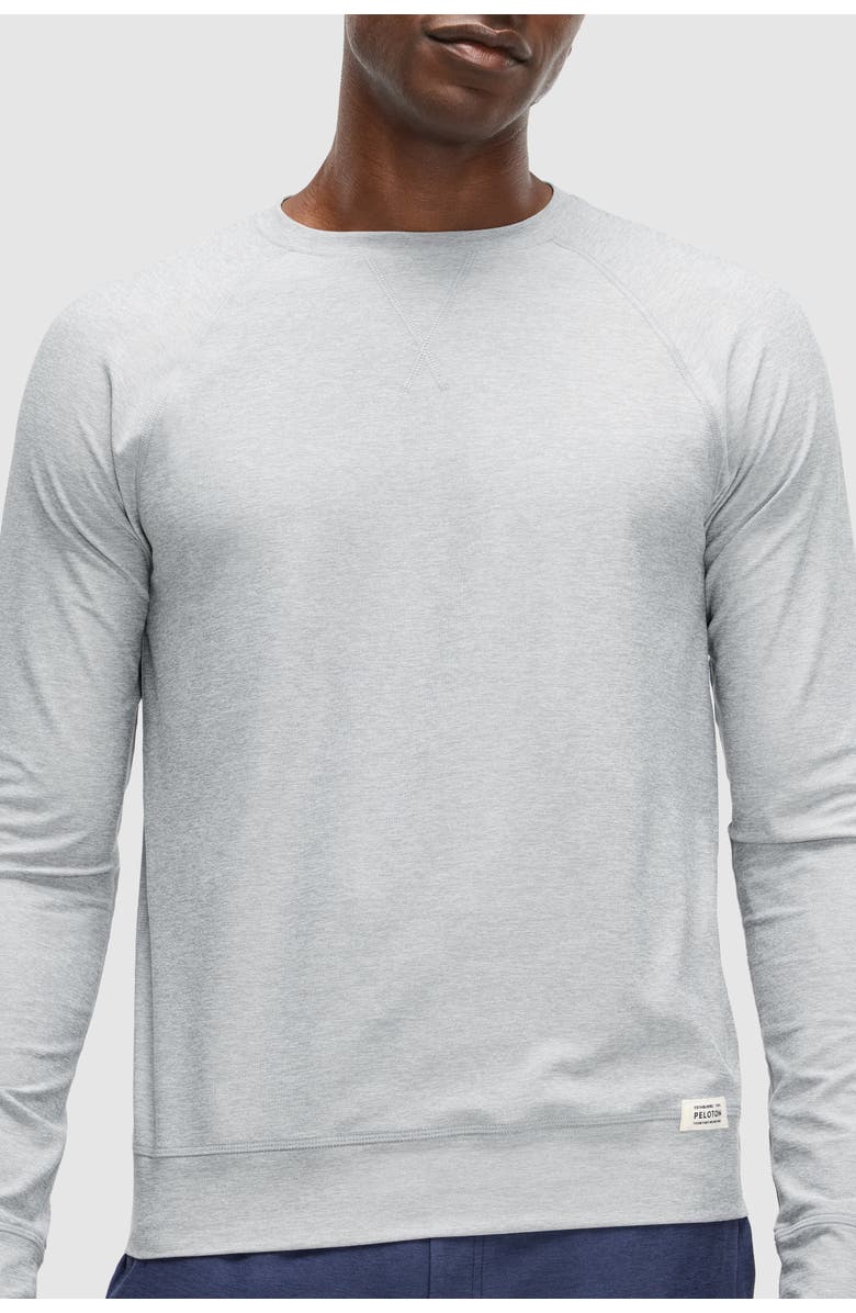 Peloton Men's Dreamblend Pullover Crewneck, Alternate, color, Light Heather Grey