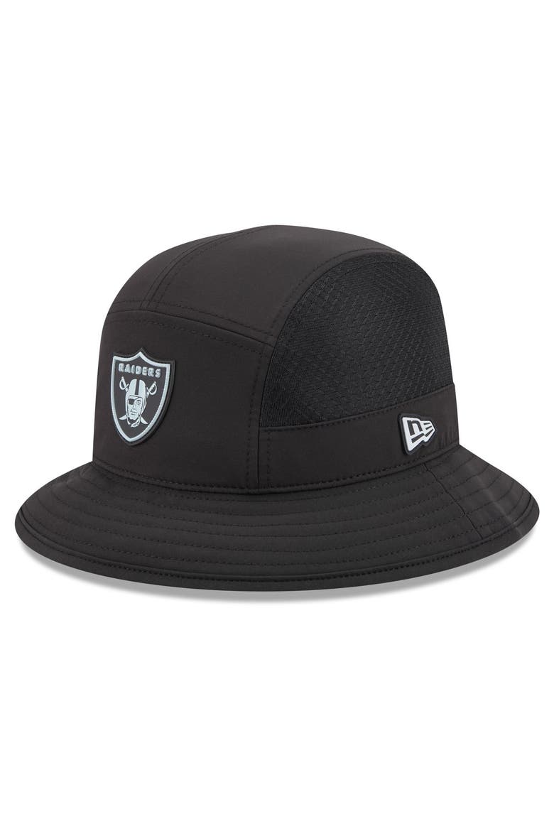 Men's New Era Black Las Vegas Raiders 2026 Sideline Bucket Hat, Main, color, Black