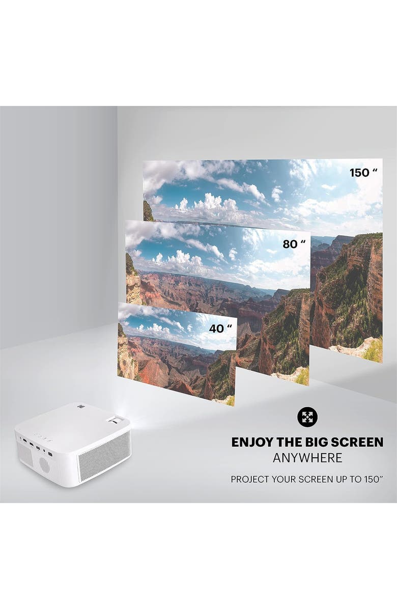 Kodak FLIK X10 Multimedia Home Projector Kit, 1080p Portable Projector w/100" Screen, Remote & More!, Alternate, color, 