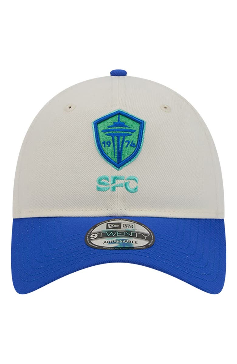 New Era Men's New Era White Seattle Sounders FC 2024 Kick Off Collection 9TWENTY Adjustable Hat, Alternate, color, 