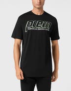 PHILIPP PLEIN Jersey T-Shirt Round Neck Ss Strass Racing Club Men