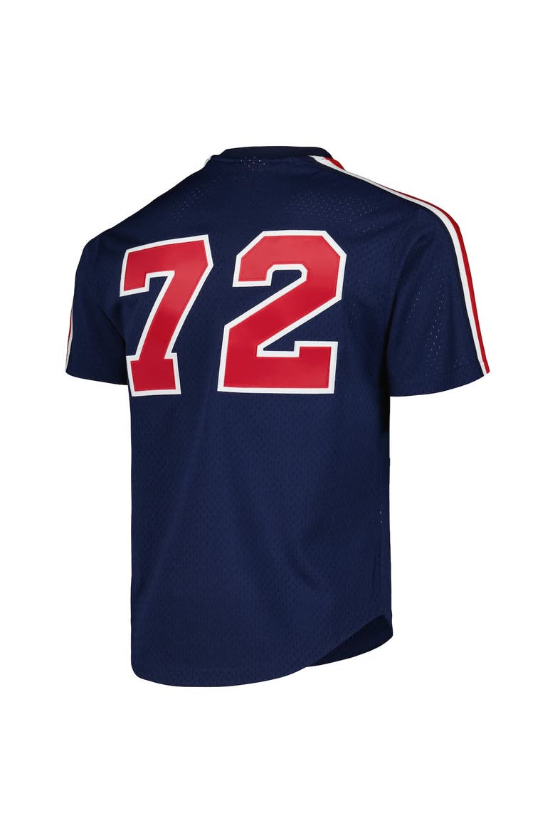 Men's Mitchell & Ness Carlton Fisk Navy Chicago White Sox Cooperstown Collection Mesh Batting Practice Jersey, Alternate, color, Navy