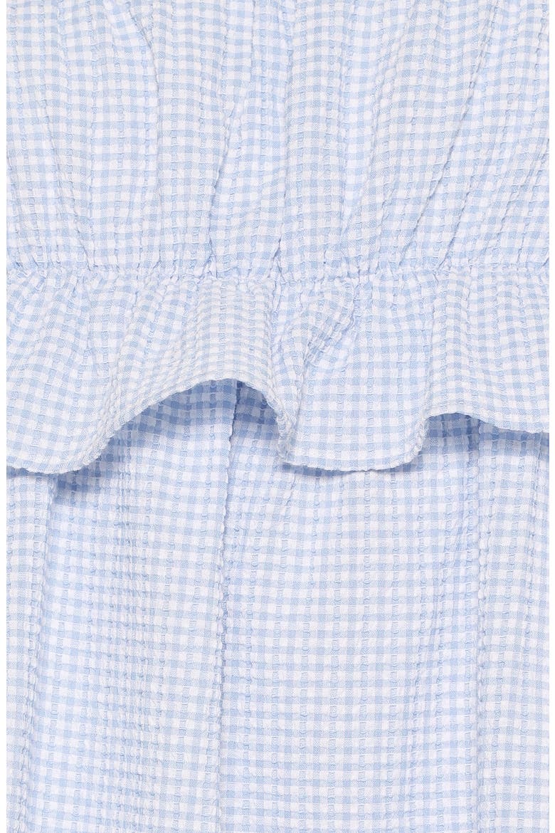 Keonia Gingham Ruffle Minidress, Alternate, color, BABY BLUE GINGHAM