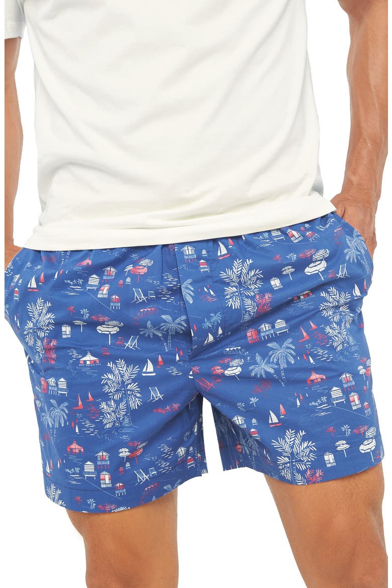 Ben St. Tropez Pajama Shorts, Alternate, color, BLUE