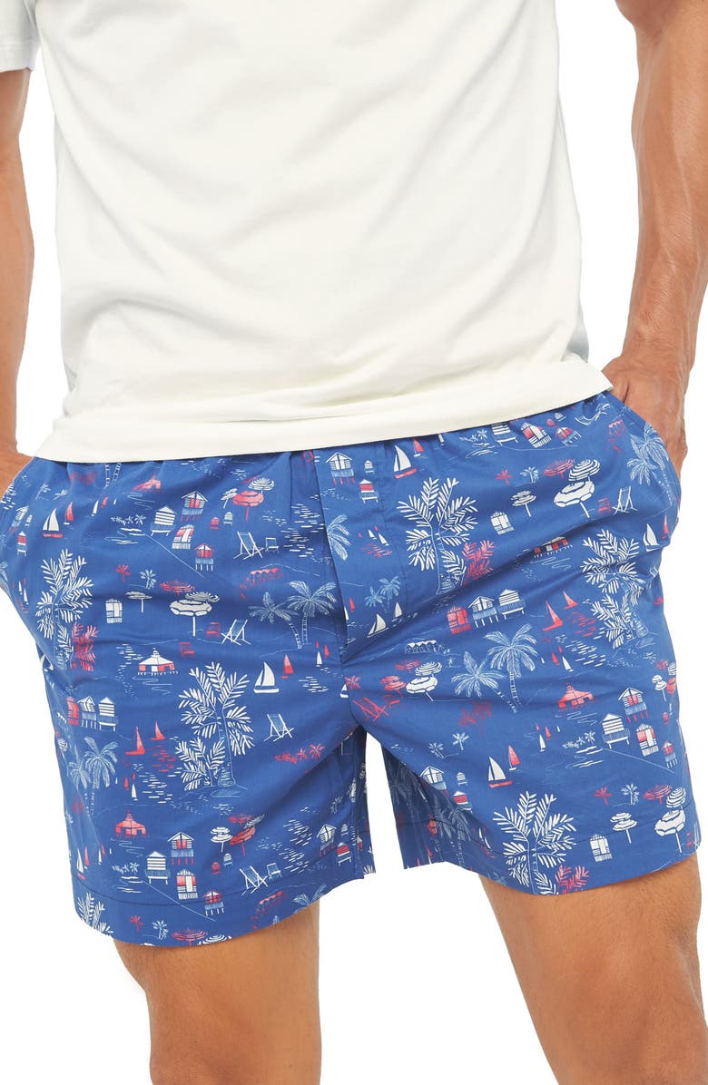 The Lazy Poet Ben St. Tropez Pajama Shorts, Alternate, color, Blue
